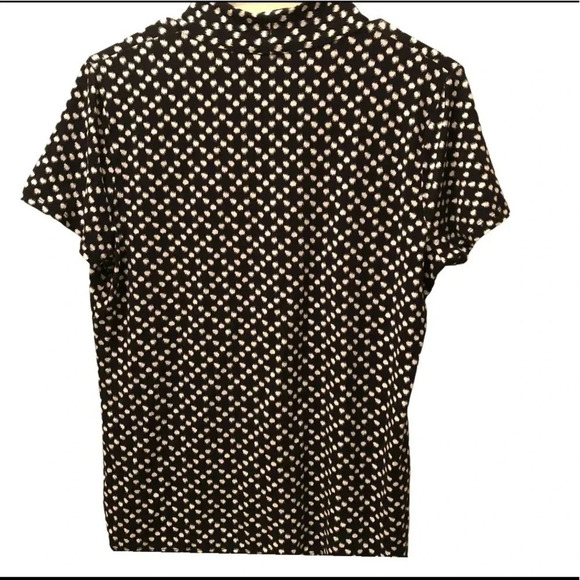 TALBOTS EUC WOMENS BLACK TOP BLOUSE SUMMER OFFICE DRESSY CASUAL SHIRTS SIZE M - Picture 4 of 5